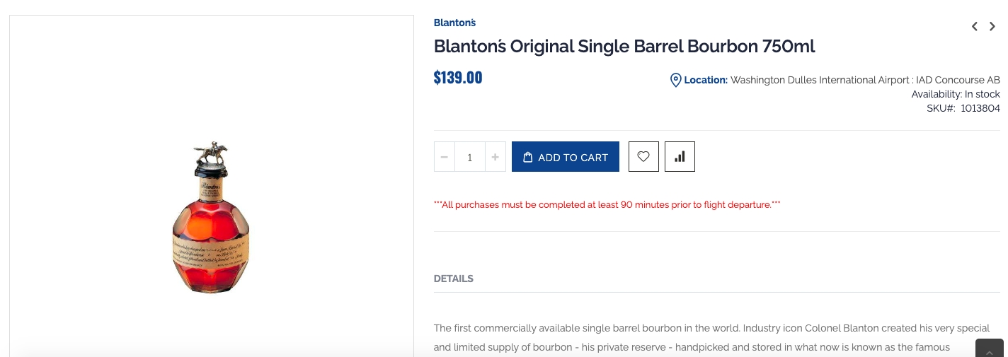 Blanton's Bottle
